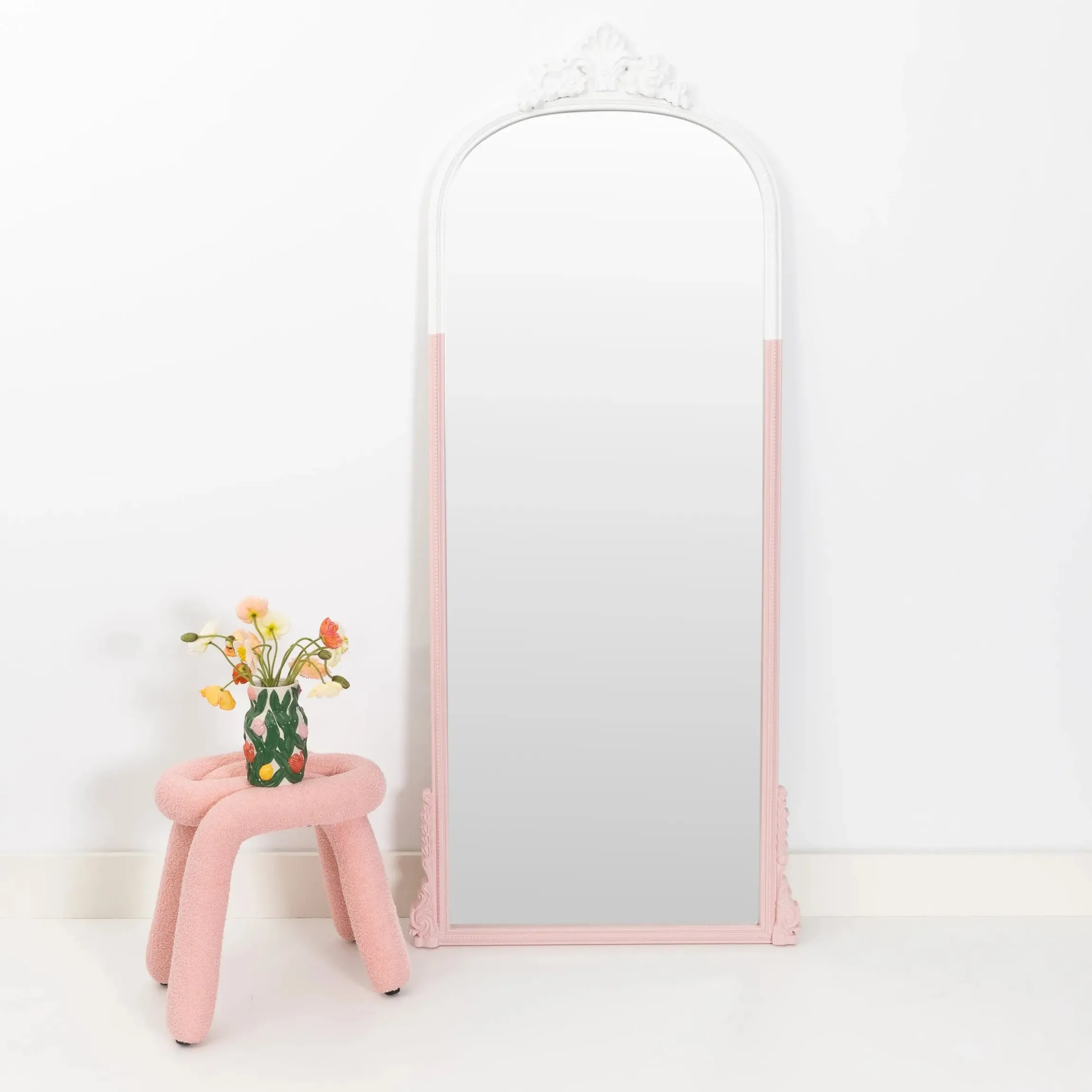 GigiandTom Her Majesty Full Length Mirror White/Pink| Furniture, Mirrors & Lighting