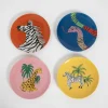GigiandTom Jungle Rumble Assorted Ceramic Plate Set of 4| Kitchen & Dining