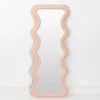 GigiandTom Kinked Wavy Boucle Full Length Mirror Pink| Furniture, Mirrors & Lighting