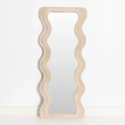 GigiandTom Kinked Wavy Fur Full Length Mirror Champagne| Furniture, Mirrors & Lighting