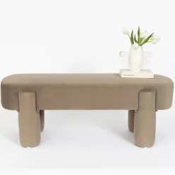 GigiandTom Lego Velvet Bench Seat Taupe| Furniture, Mirrors & Lighting