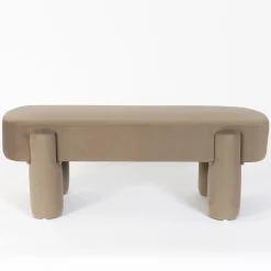 GigiandTom Lego Velvet Bench Seat Taupe| Furniture, Mirrors & Lighting