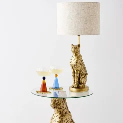 GigiandTom Leon Leopard Resin Table Lamp Gold| Furniture, Mirrors & Lighting