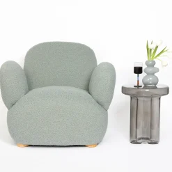 GigiandTom Mallow Boucle Accent Chair Sea Mist| Furniture, Mirrors & Lighting