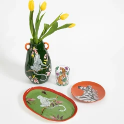 GigiandTom Monkey Mischief Ceramic Serving Platter| Kitchen & Dining