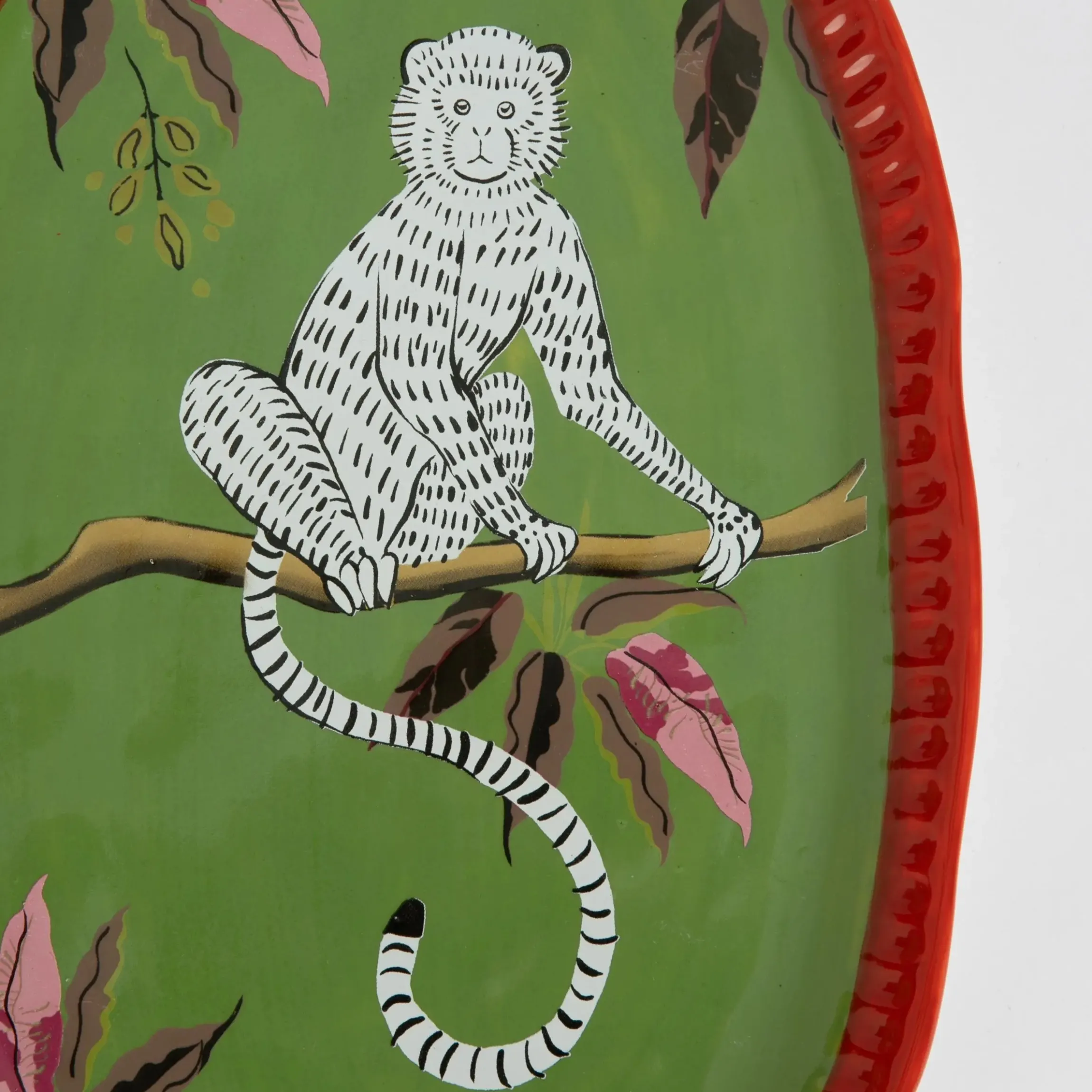 GigiandTom Monkey Mischief Ceramic Serving Platter| Kitchen & Dining