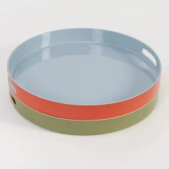 GigiandTom Oslo Circular Serving Tray Red/Blue| Kitchen & Dining
