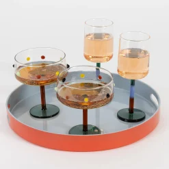 GigiandTom Oslo Circular Serving Tray Red/Blue| Kitchen & Dining