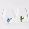 GigiandTom Palm Stings Cactus Glass Tumbler| Drink & Barware