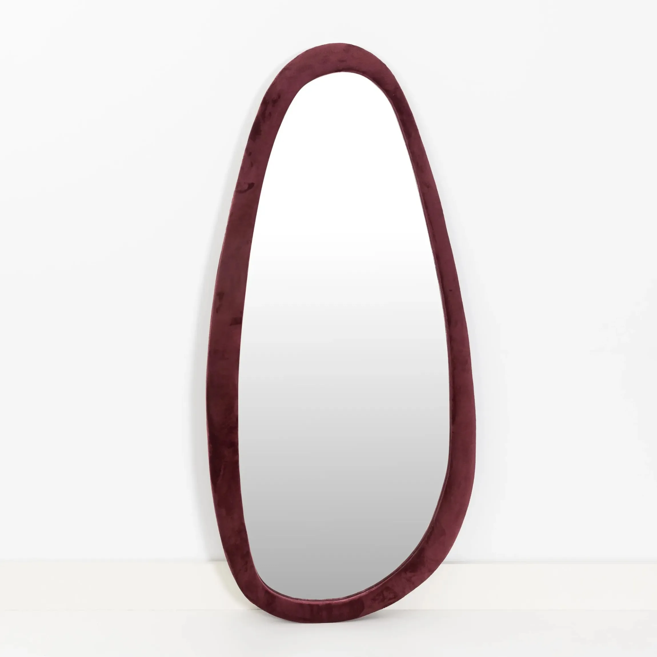 GigiandTom Pebble Velvet Full Length Mirror Oxblood| Furniture, Mirrors & Lighting