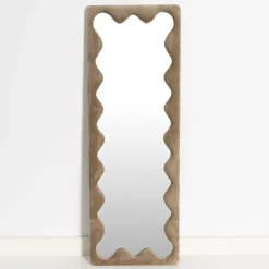 GigiandTom Psychedelia Wavy Velvet Full Length Mirror Green| Furniture, Mirrors & Lighting