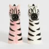 GigiandTom Ra-ra Zebra Ceramic Salt & Pepper Shakers| Kitchen & Dining