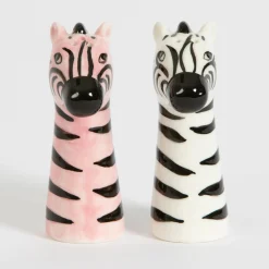 GigiandTom Ra-ra Zebra Ceramic Salt & Pepper Shakers| Kitchen & Dining