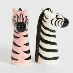 GigiandTom Ra-ra Zebra Ceramic Salt & Pepper Shakers| Kitchen & Dining