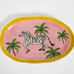 GigiandTom Ra-ra Zebra Ceramic Serving Platter| Kitchen & Dining