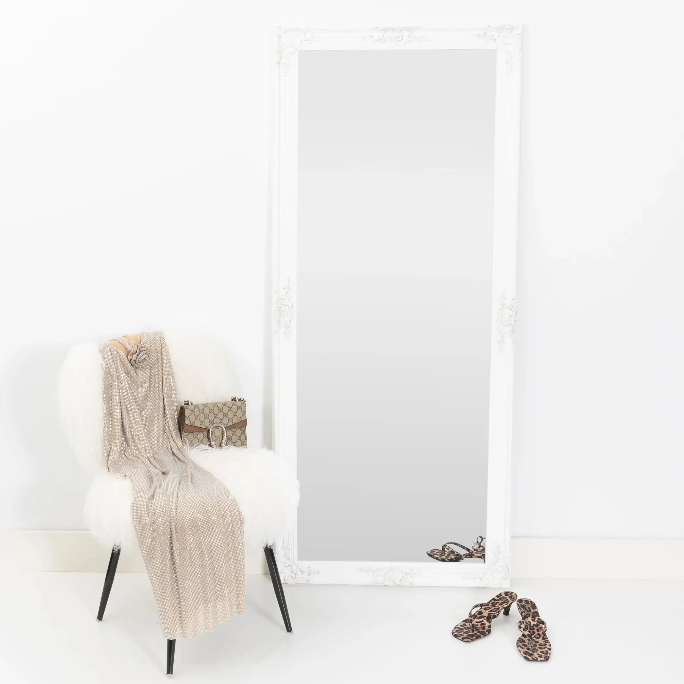 GigiandTom Regalia Full Length Mirror White/Gold| Furniture, Mirrors & Lighting