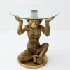 GigiandTom Resin Monkey Side Table Gold| Furniture, Mirrors & Lighting