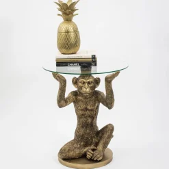 GigiandTom Resin Monkey Side Table Gold| Furniture, Mirrors & Lighting