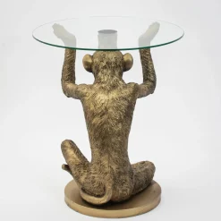 GigiandTom Resin Monkey Side Table Gold| Furniture, Mirrors & Lighting