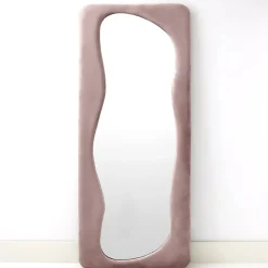 GigiandTom Ripples Velvet Full Length Mirror Mushroom| Furniture, Mirrors & Lighting