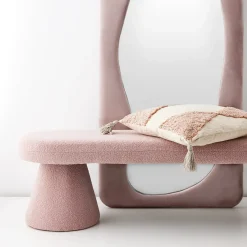GigiandTom Ripples Velvet Full Length Mirror Mushroom| Furniture, Mirrors & Lighting