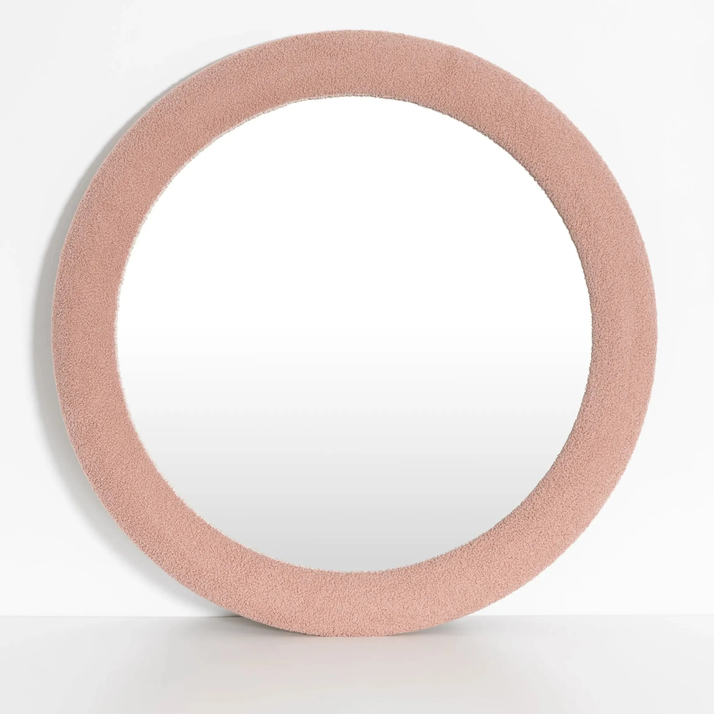 GigiandTom Round Boucle Wall Mirror Dusty Rose| Furniture, Mirrors & Lighting