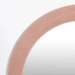 GigiandTom Round Boucle Wall Mirror Dusty Rose| Furniture, Mirrors & Lighting