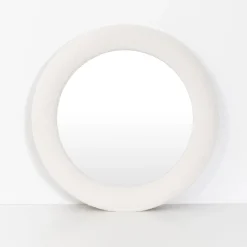 GigiandTom Round Boucle Wall Mirror White| Furniture, Mirrors & Lighting