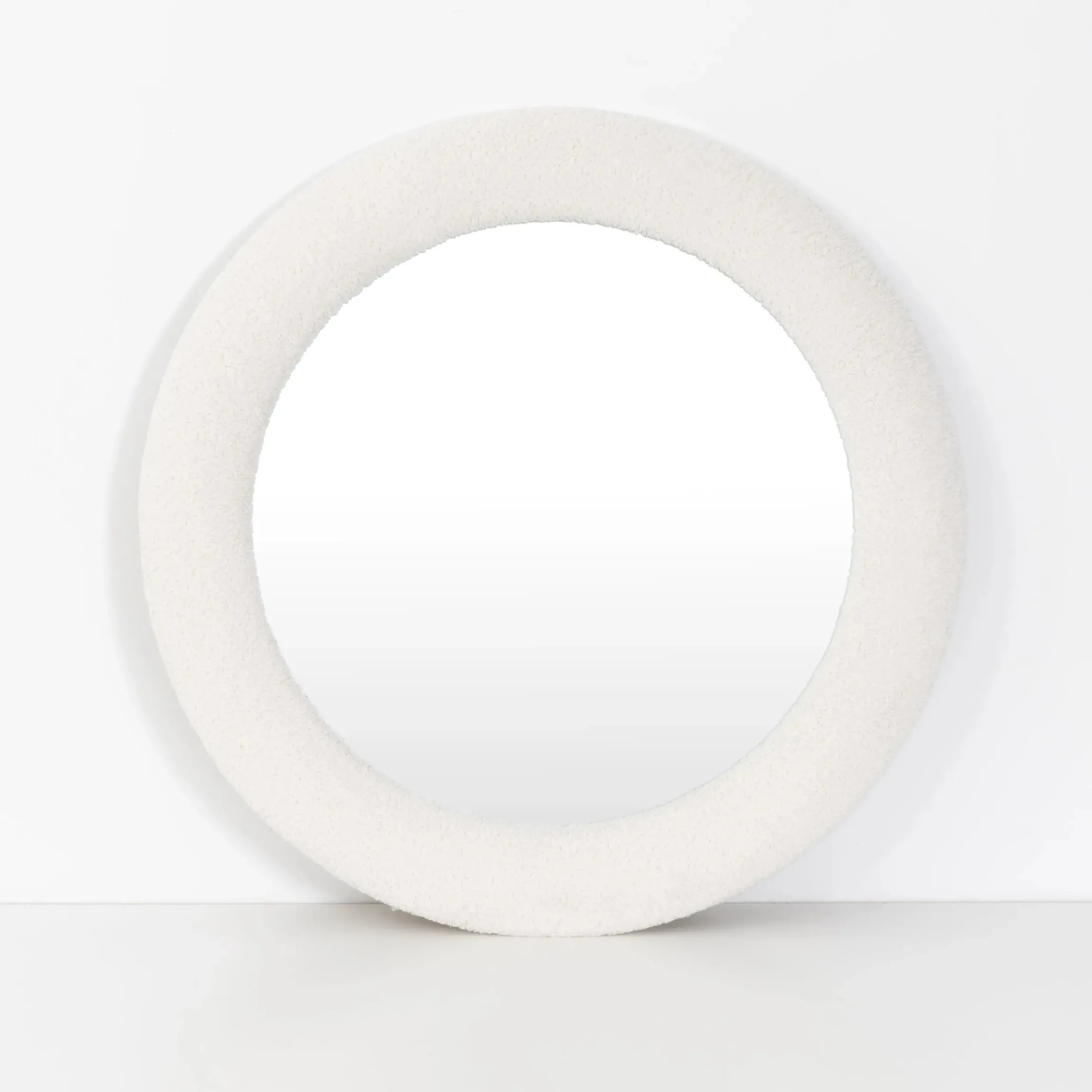 GigiandTom Round Boucle Wall Mirror White| Furniture, Mirrors & Lighting
