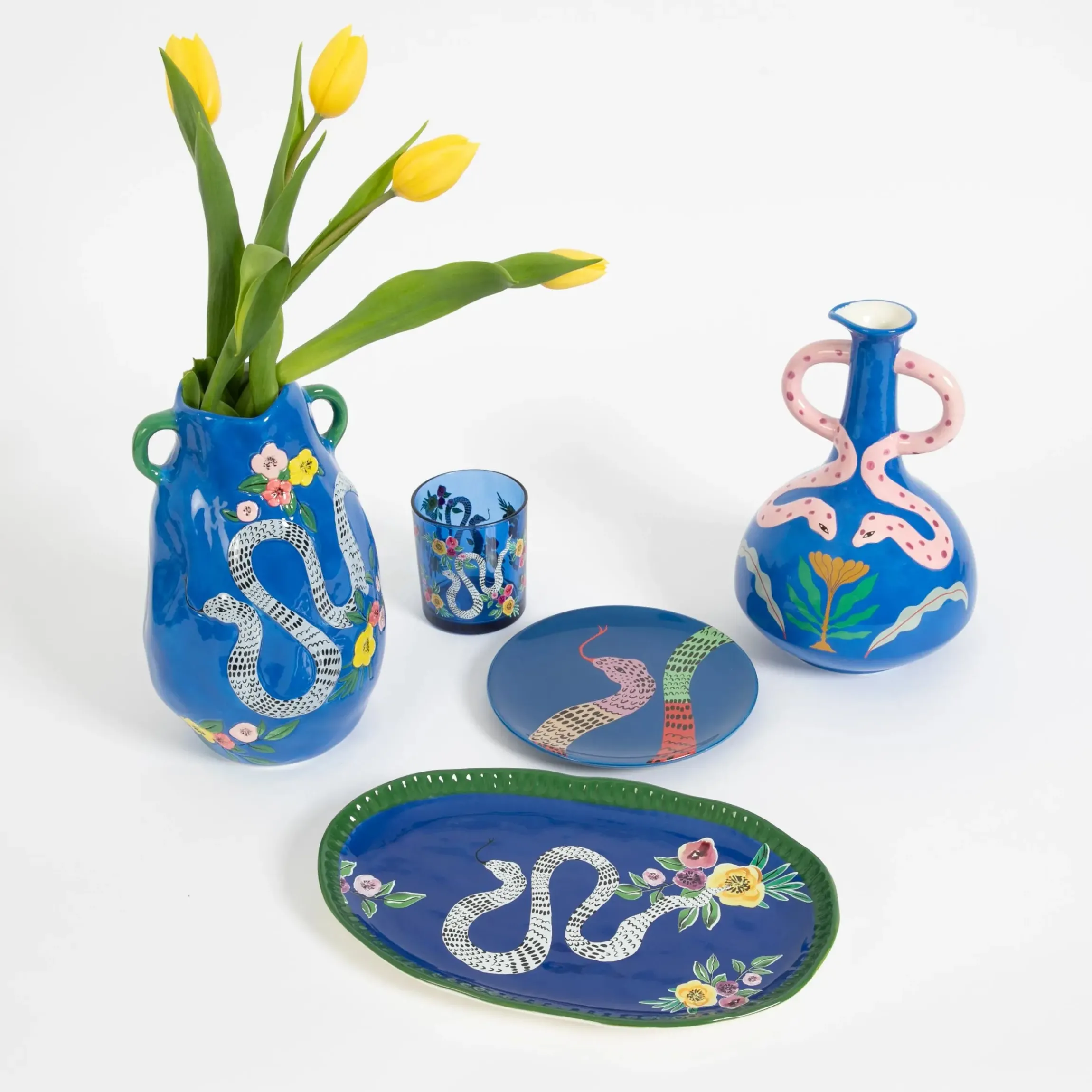 GigiandTom Serpentine Ceramic Serving Platter| Kitchen & Dining