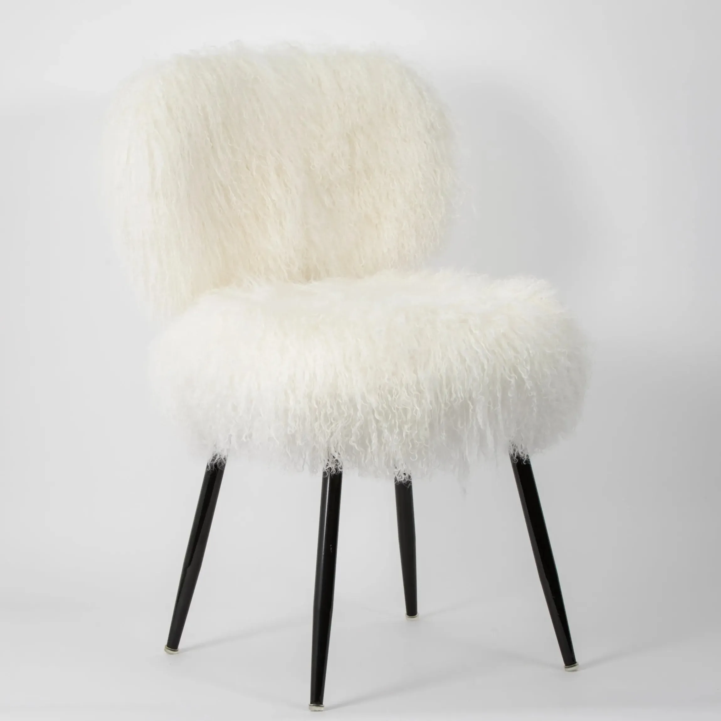 GigiandTom Shag Mohair Accent Chair Off White| Furniture, Mirrors & Lighting