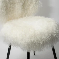 GigiandTom Shag Mohair Accent Chair Off White| Furniture, Mirrors & Lighting