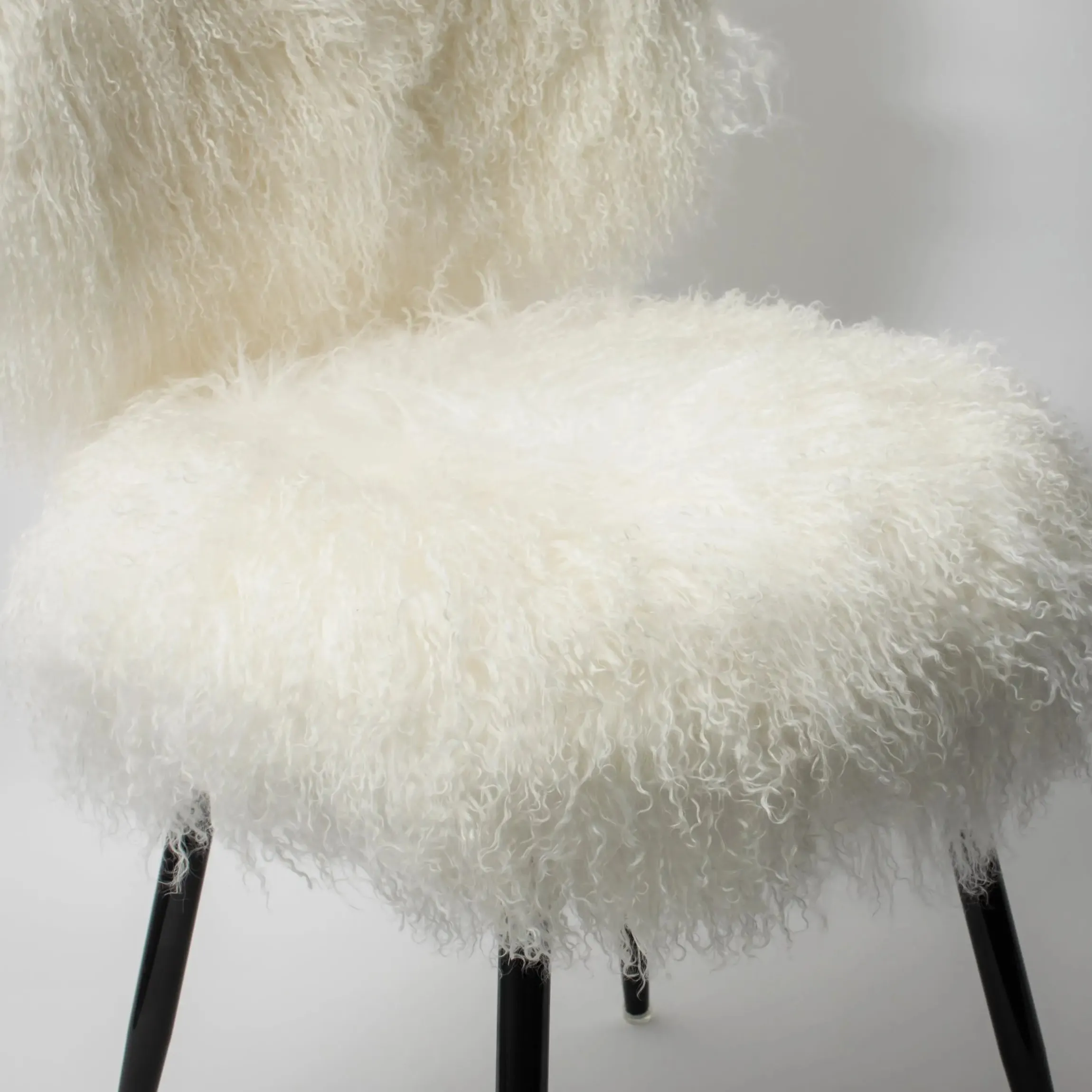 GigiandTom Shag Mohair Accent Chair Off White| Furniture, Mirrors & Lighting