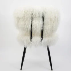 GigiandTom Shag Mohair Accent Chair Off White| Furniture, Mirrors & Lighting