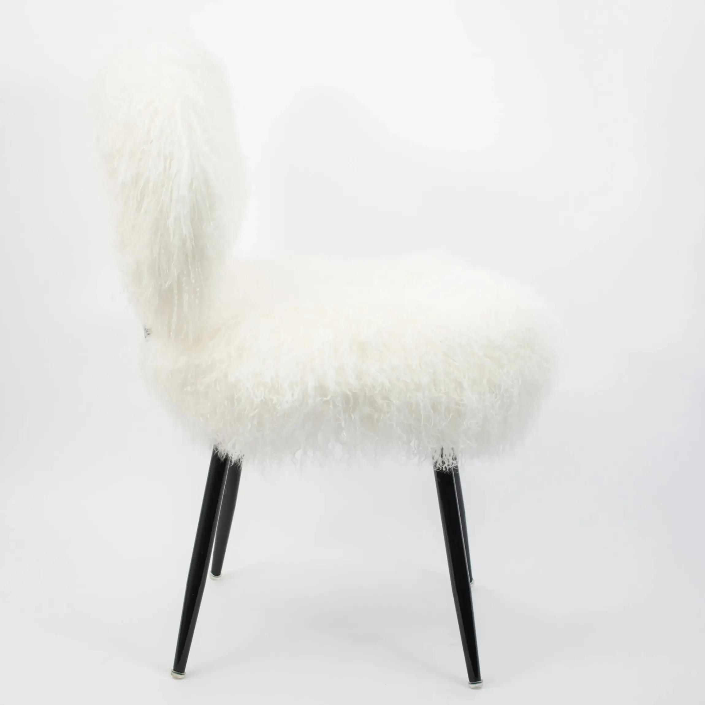 GigiandTom Shag Mohair Accent Chair Off White| Furniture, Mirrors & Lighting