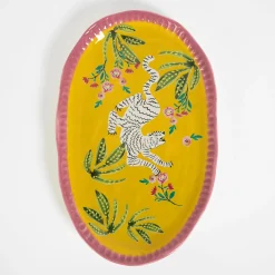GigiandTom Tigress Ceramic Serving Platter| Kitchen & Dining